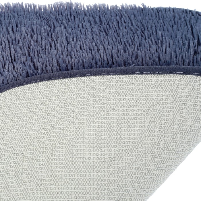 Коврик для ванной "Пушистый", цвет серый