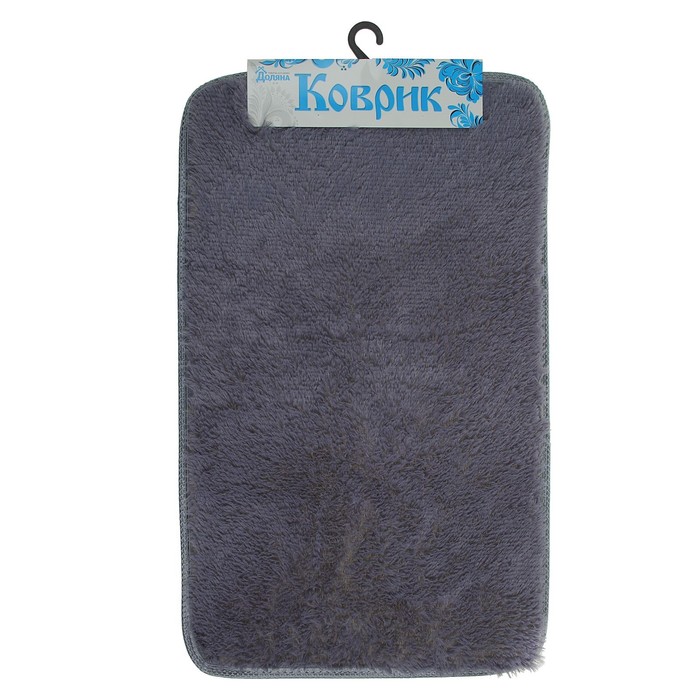 Коврик для ванной "Пушистый", цвет серый