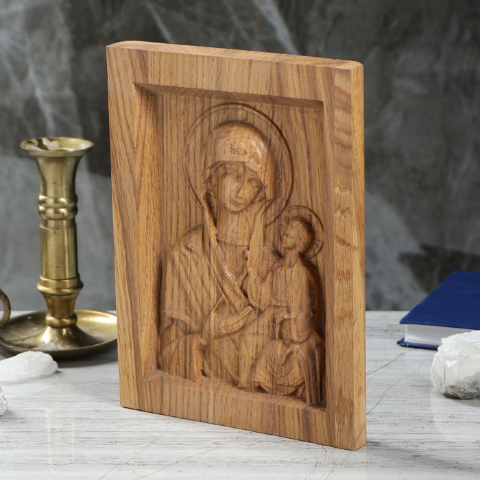 Икона резная "Иверская Божья Матерь"