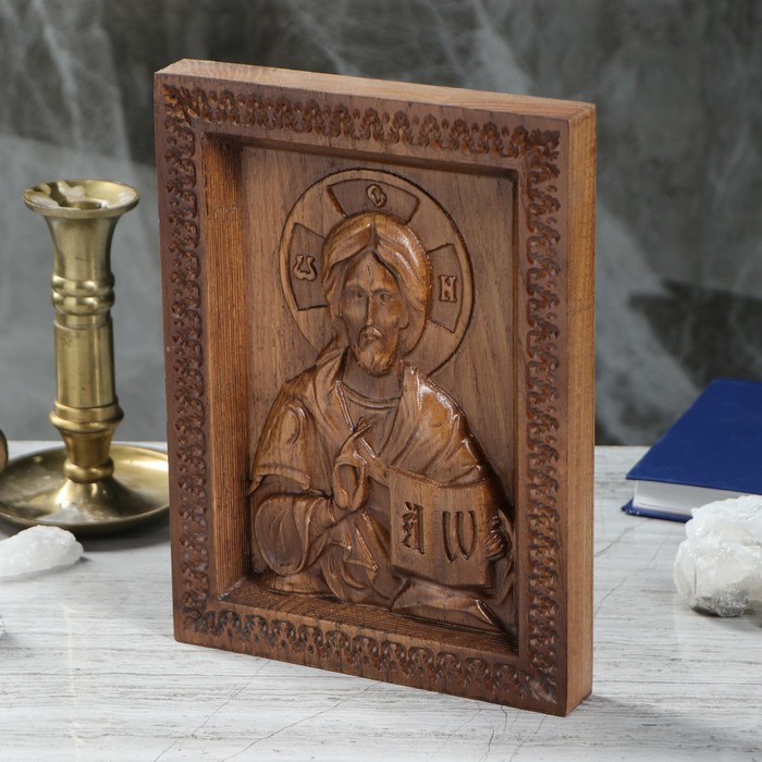 Икона резная "Вседержитель", средняя