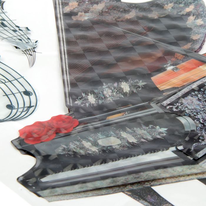 Наклейка интерьерная пластик "Рояль" МИКС 64х31,5 см