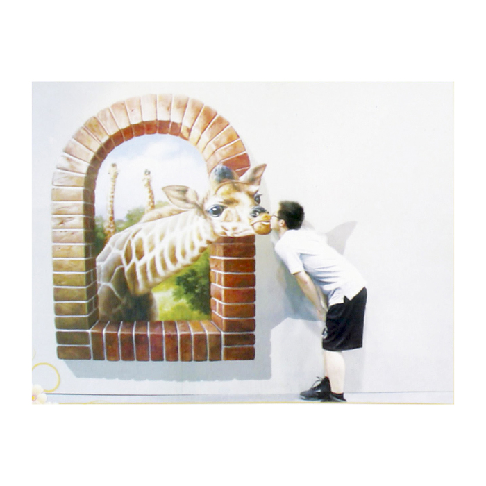 Наклейка интерьерная плоская "Жираф/Слон" МИКС 51х70 см