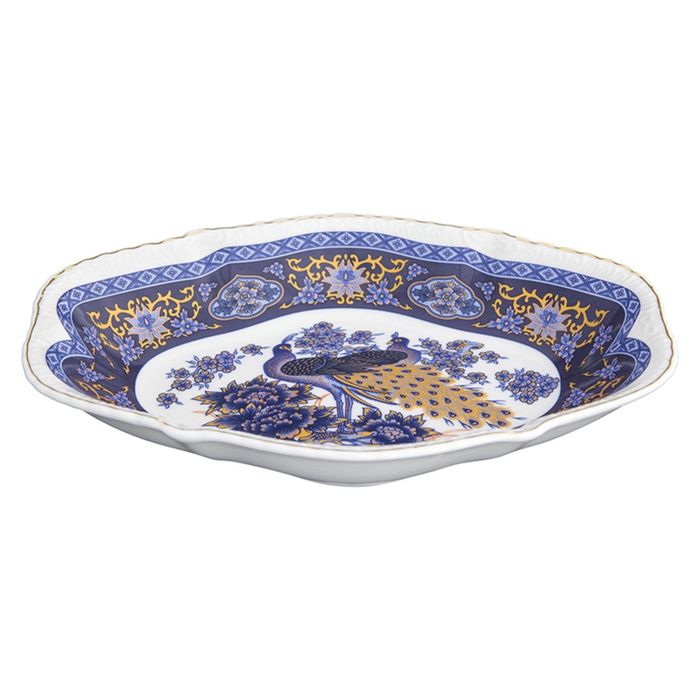 Блюдо универсальное "Павлин синий" овальное, 20,5 х 13,5 х 3,5 см, 350 мл
