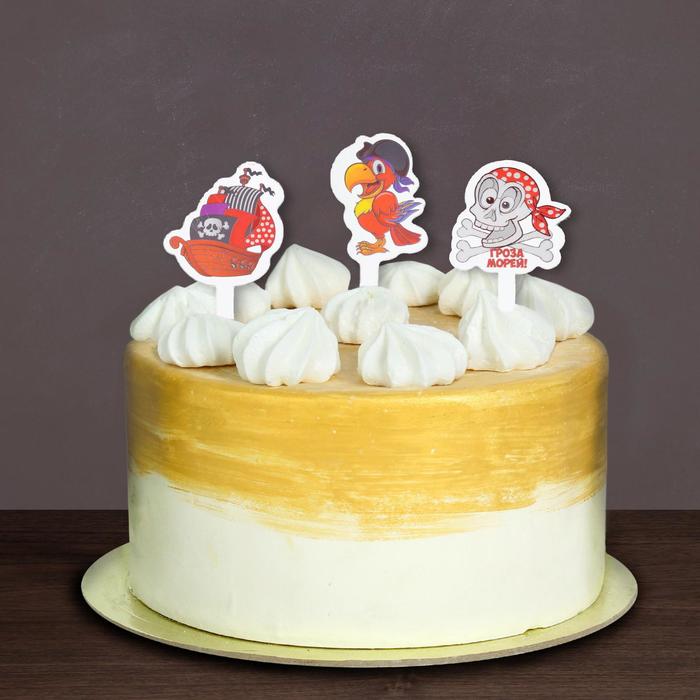 Топперы для сладостей "Пиратская вечеринка", набор 10 шт.