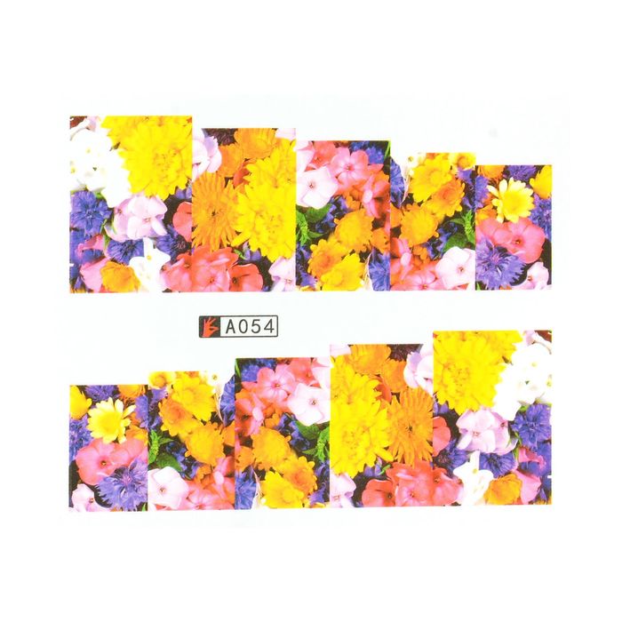 Слайдер-дизайн для ногтей, водный, разноцветный