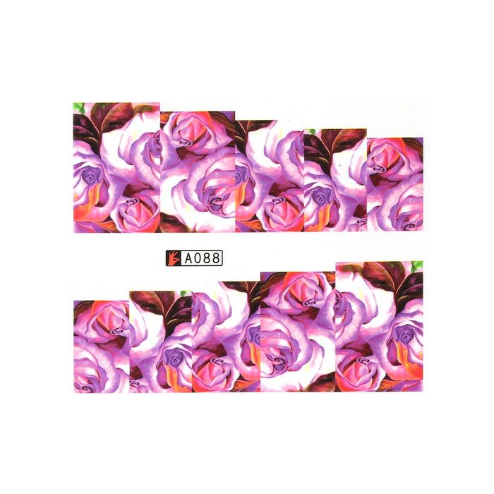 Слайдер-дизайн для ногтей, водный, разноцветный