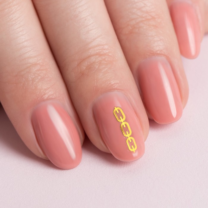 Наклейки для ногтей, цвет розово-золотой