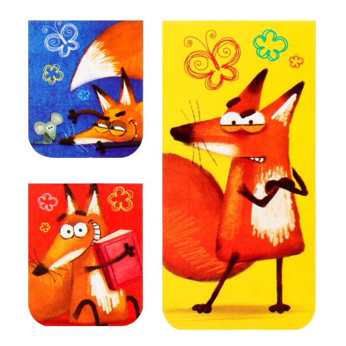 Набор магнитных закладок 3 штуки "Читай, чтобы меняться"