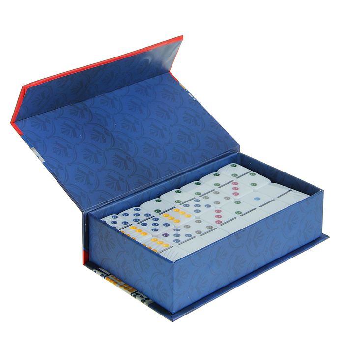 Домино настольное, 55 костей, в картонной коробке