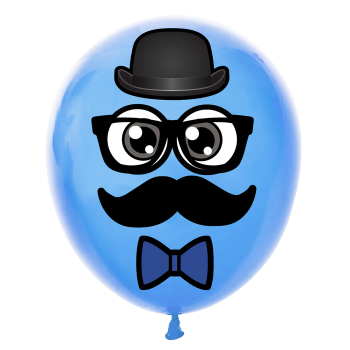 Шар воздушный "Джентльмены", 10", набор 5 шт. + наклейки