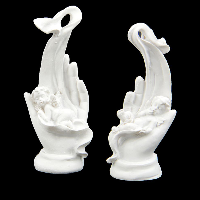 Сувенир полистоун "Ангелочек в ладоне " МИКС 8,5х3,5х2,5 см