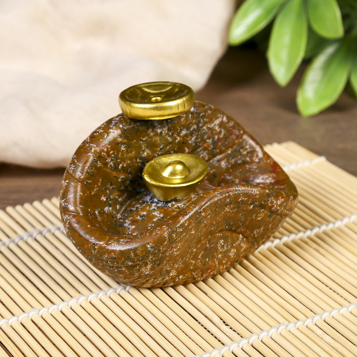 Подставка под благовония "Слиток золота и монета" 5х9х5,5 см