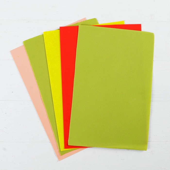 Набор листов фоамирана №6, 29,5 х 19,5 см, 5 шт.