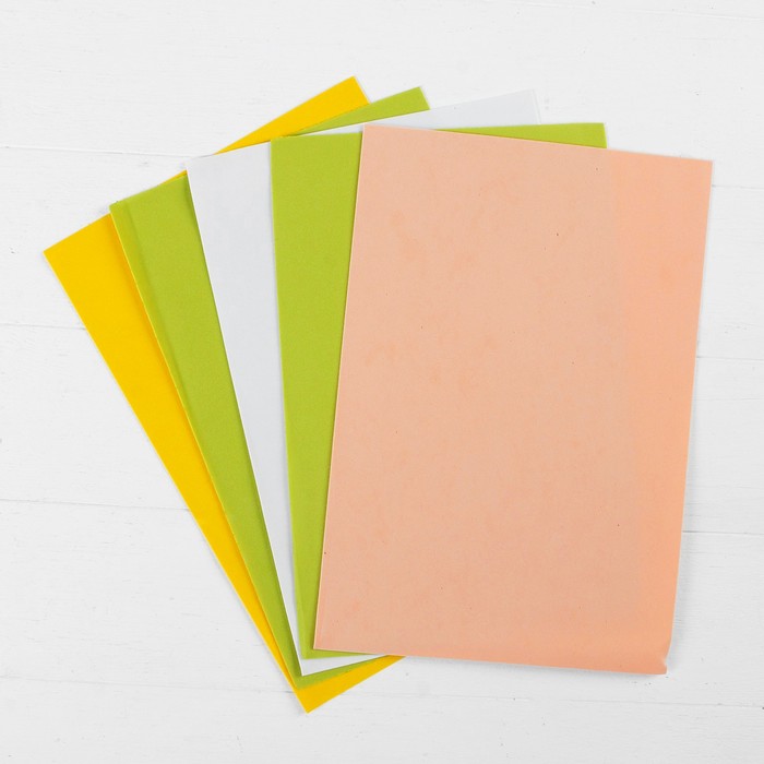 Набор листов фоамирана №7, 29,5 х 19,5 см, 5 шт.