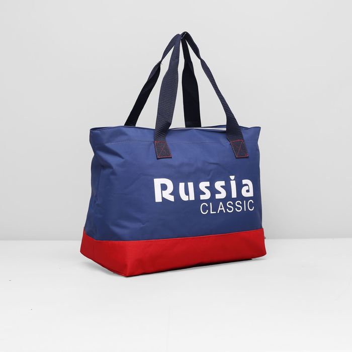 Сумка спортивная "Марафон", 39*21*30, отд на молнии, синий/красный