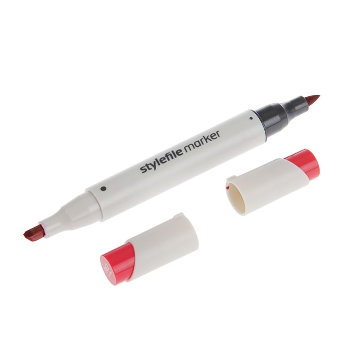 Маркер художественный набор StyleFile 12 цветов Brush (двухсторонний: кисть/скошенный) основные цвета A SFSBR12MA