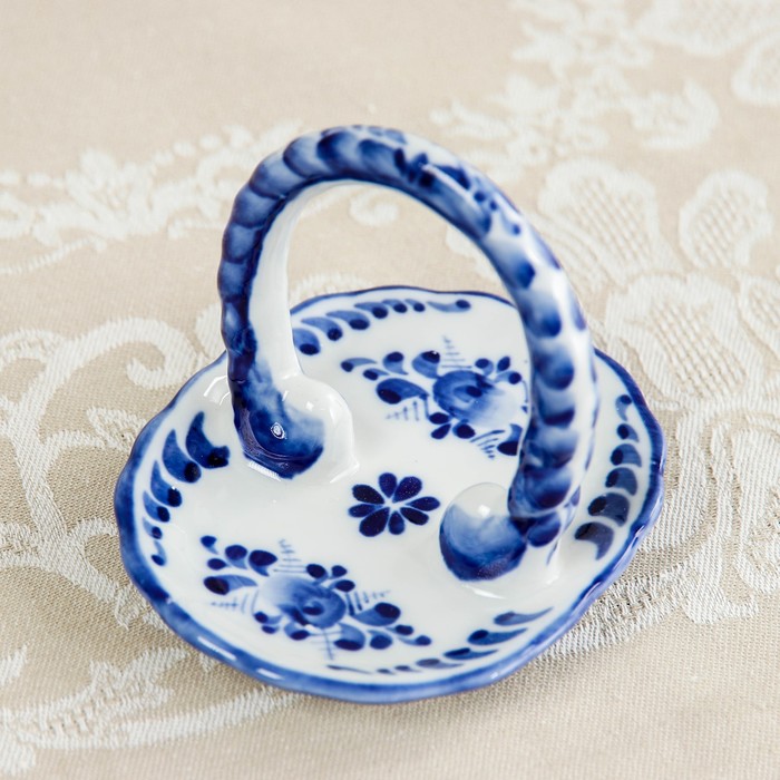 Набор для специй «Корзинка с яйцами», гжель