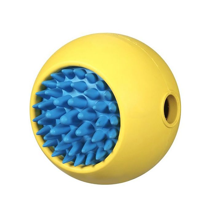 Игрушка для собак J.W. - Мячик с "ежиком", каучук, средняя, микс