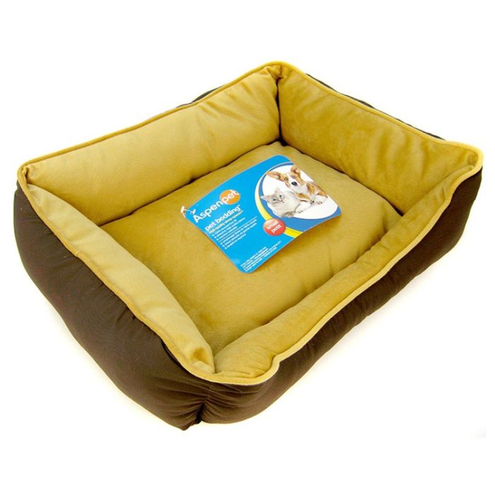 Лежак Petmate для кошек и мелких собак, с мягкими бортиками и игрушкой, прямоугольный, 51х43х15 см