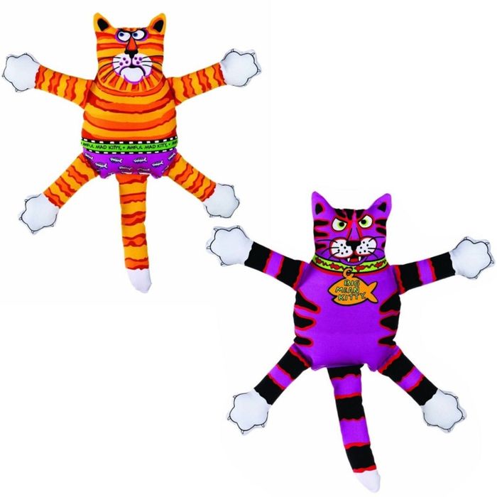 Игрушка для собак Fat Cat - "Злобный кот", большая, мягкая, микс