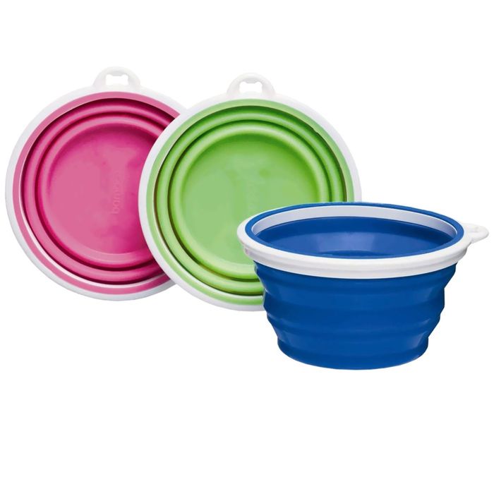 Миска Bamboo для собак, складная, объем 710 мл, силикон, микс