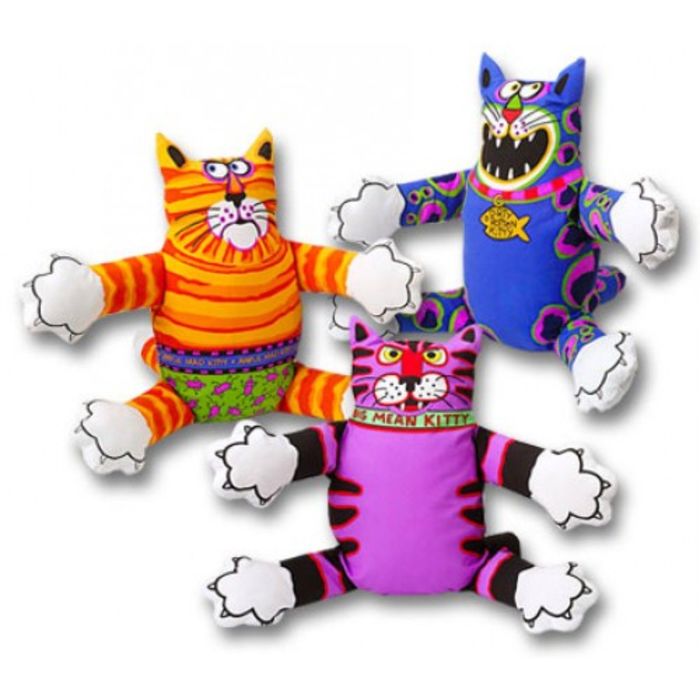 Игрушка для собак Fat Cat - "Злобный кот", маленькая, мягкая, микс