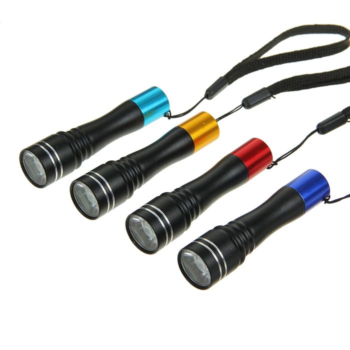 Фонарь Clap, 1 диод, 1 режим, рассеиватель с 2 кольцами, 1 ААА, микс