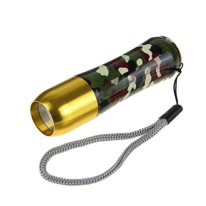 Фонарь ручной COB, рассеиватель золото, рукоять хаки