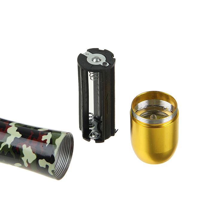 Фонарь ручной COB, рассеиватель золото, рукоять хаки