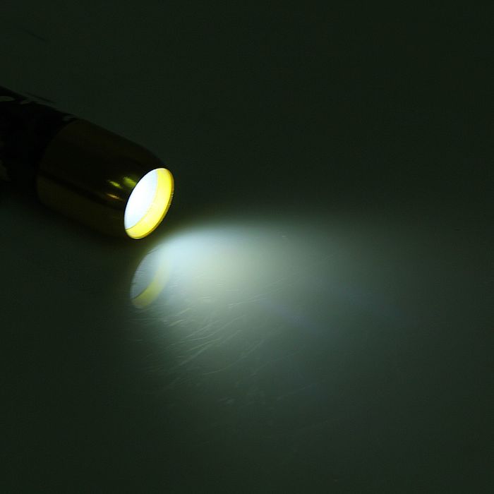 Фонарь ручной COB, рассеиватель золото, рукоять хаки