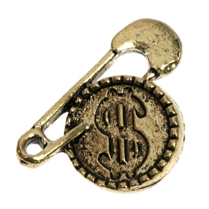 Кошельковый талисман "Булавка с монеткой"