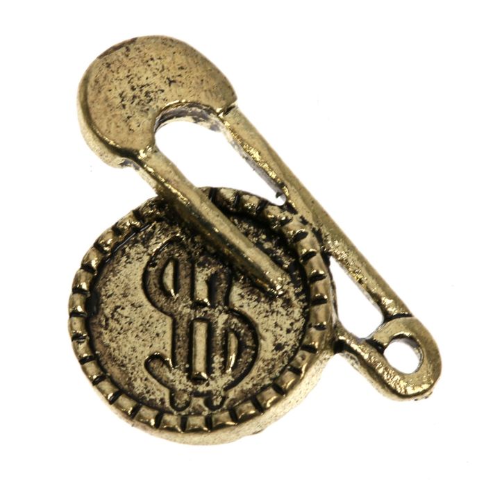 Кошельковый талисман "Булавка с монеткой"