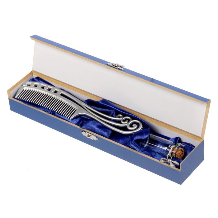 Шкатулка для хранения первого локона "Первый локон любимого малыша" с расческой