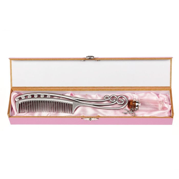 Шкатулка для хранения первого локона "Маленькая принцесса" с расческой