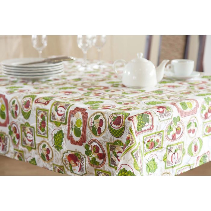 Скатерть жаккардовая с печатным рисунком, размер 150х220 см 6191522-a21