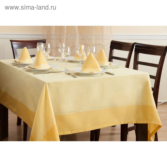 Набор кухонный Duet: скатерть 160 × 220 см, салфетки 40 × 40 см- 6 шт, жёлтый