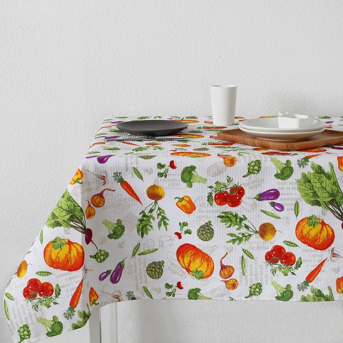 Скатерть "Доляна"  Овощи  70х70 см, 100% хлопок, вафельное полотно, 162 г/м2