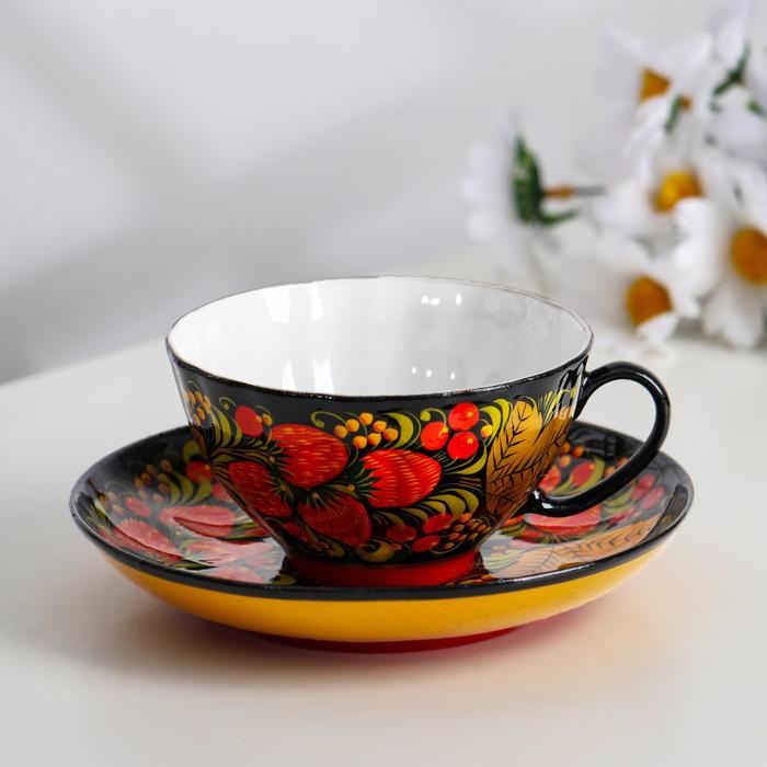 Сервиз чайный «Хохлома», на 6 персон, керамика