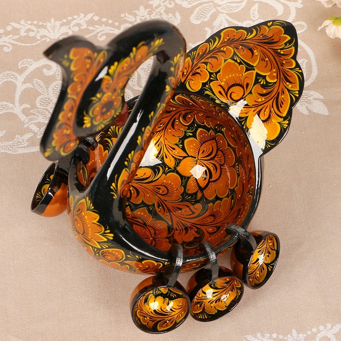 Ковш «Лебедь», 6 черпаков, хохлома