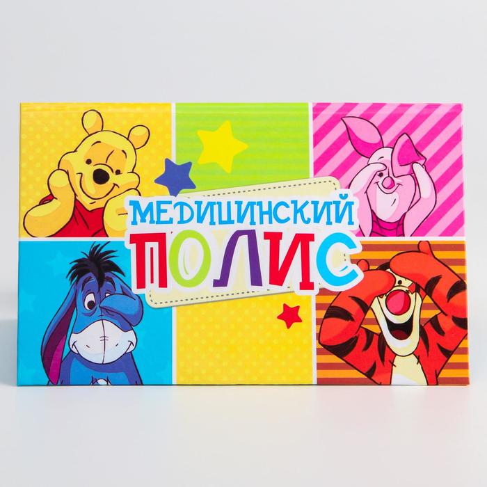 Папка для медицинского полиса "Медвежонок Винни", 17,5 х 10 см