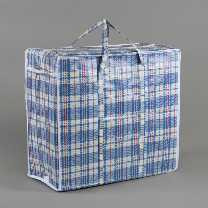 Сумка хозяйственная на молнии, 1 отдел, клетка МИКС