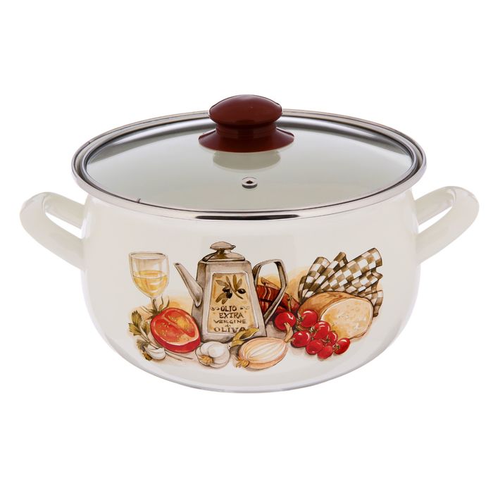 Кастрюля 4 л "Аппетит", стеклянная крышка