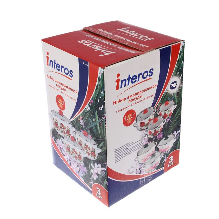 Набор кастрюль "Гурман", 3 предмета: 2,1 л, 3,1 л, 4 л