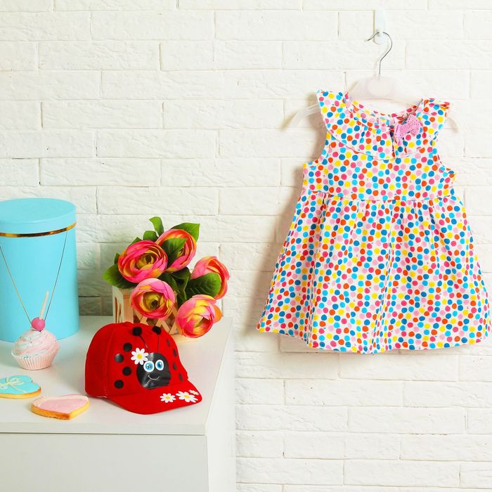 Кепка детская "Божья коровка" р-р44-52, 2-3 года