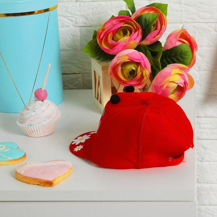 Кепка детская "Божья коровка" р-р44-52, 2-3 года