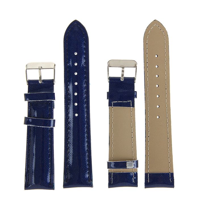 Ремешок для часов, 20 мм, 19 см, насыщенный синий