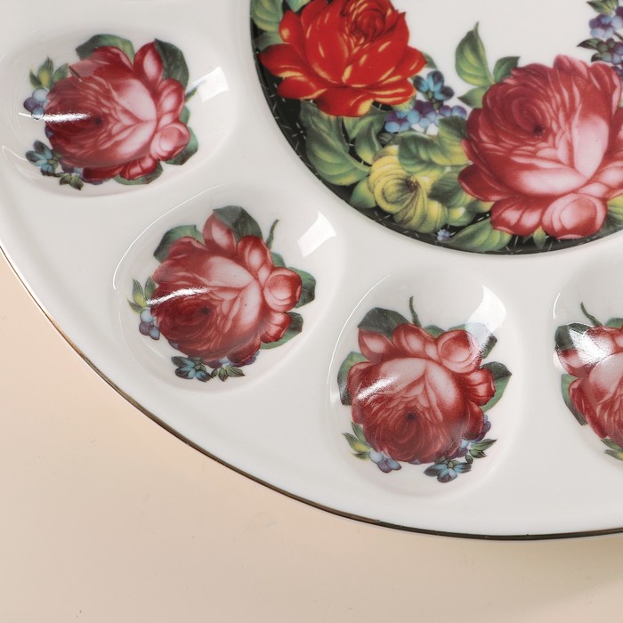 Блюдо пасхальное для яиц 25,2 см "Роковая роза"