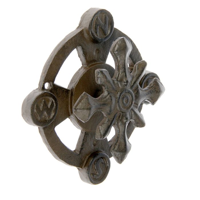 Ручка дверная металл "Стороны света" 14х14х3,5 см