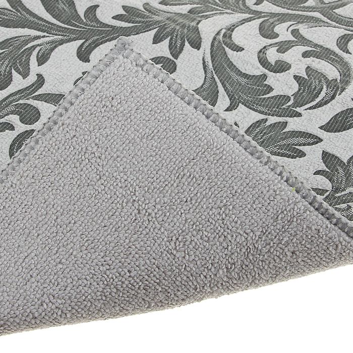 Салфетка для сушки посуды 30х40 см "Флёр", микрофибра, цвет серый