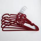 Вешалка-плечики для одежды «Сердце», размер 44-46, флокированное покрытие, цвет МИКС - Фото 8